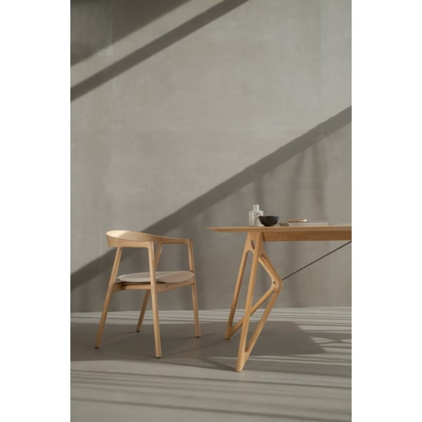 Valgomojo stalas iš ąžuolo masyvo Gazzda Tink, 220 x 90 cm-image-1