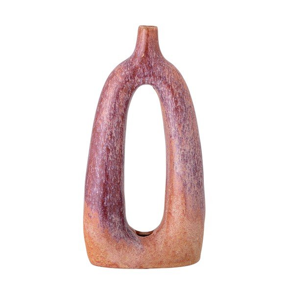Oranžinė dekoratyvinė molinė vaza Bloomingville Baldrian, aukštis 24,5 cm-image-3