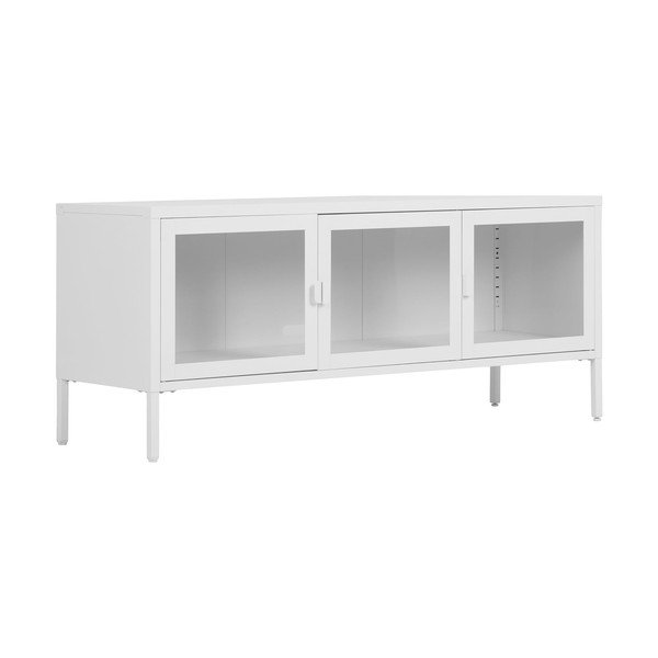 Iš metalo TV spintelė baltos spalvos 130x55 cm Brisbane – House Nordic-image-1