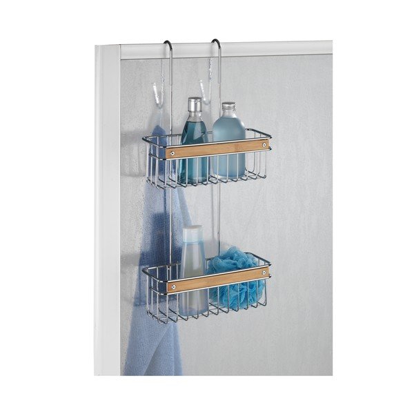 Dviguba nerūdijančio plieno dušo lentyna Wenko Zerbo-image-2