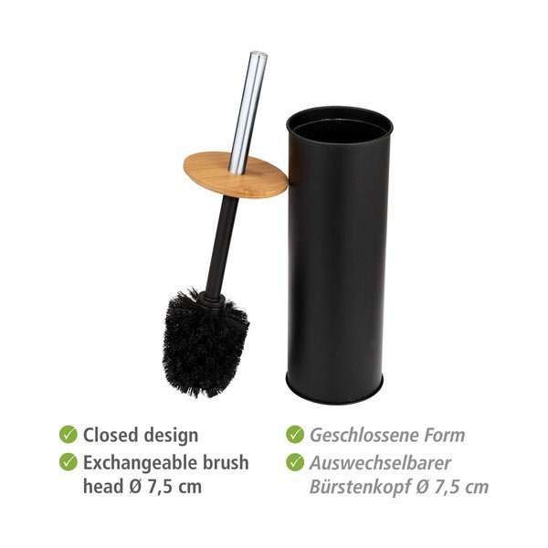 Iš plieno tualeto šepetys juodos spalvos Tortona – Wenko-image-4