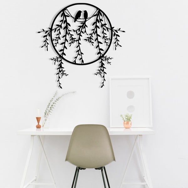 Metalinė sienų dekoracija 45x44 cm Lovebirds - Wallity-image-2