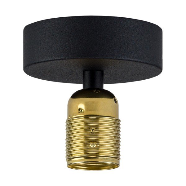 Juodas lubinis šviestuvas su auksiniu lizdu Sotto Luce Uno-image-2