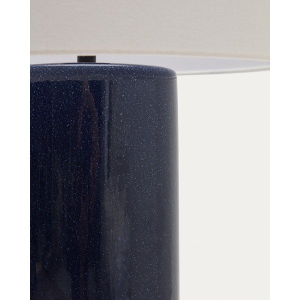 Mėlynos spalvos stalinis šviestuvas (aukštis 53,5 cm) su tekstiliniu gaubtu Toneric – Kave Home-image-4