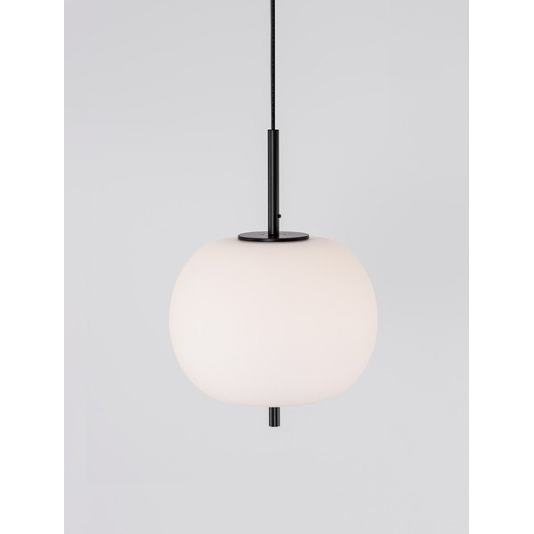 Baltos spalvos/juodos spalvos iš stiklo kabantis šviestuvas ø 30 cm Lato – Nova Luce-image-4