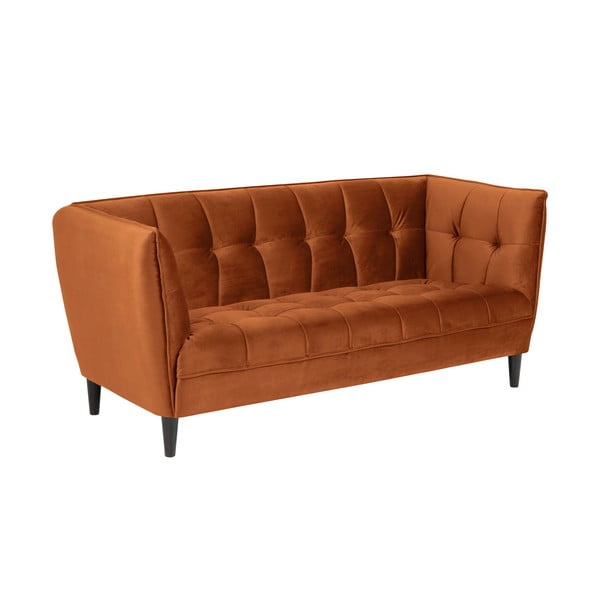 Oranžinės spalvos aksominė sofa Actona Jonna, 182 cm-image-2