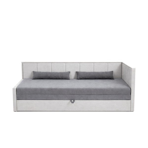 Pilkos spalvos iš šenilinio audinio sulankstoma/su sandėliavimo vieta sofa 214 cm Fulgeo – ELTAP-image-2