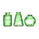 3 žalių stiklinių vazų rinkinys Sass & Belle Bud
