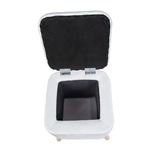 Šviesiai pilka aksominė taburetė - Wenko-image-3