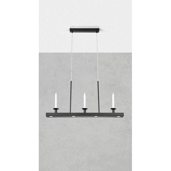 Juodos spalvos iš metalo kabantis šviestuvas LED su pritemdymo funkcija Dining – Markslöjd-image-1