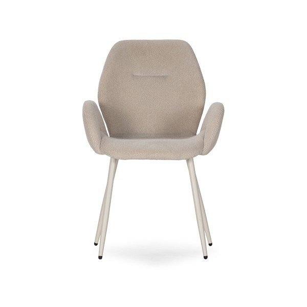 Smėlio spalvos iš audinio valgomojo kėdžių komplektas 2 vnt. Ansu – Marckeric-image-2