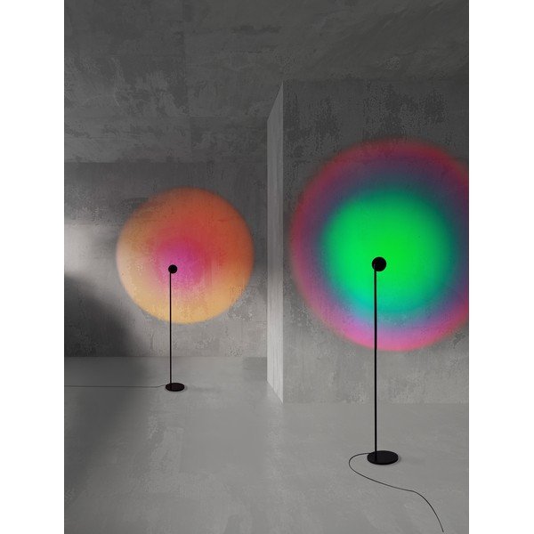 Matinės juodos spalvos iš metalo pastatomas šviestuvas LED su sulankstoma konstrukcija/su pritemdymo funkcija (aukštis 121 cm) Irida – Nova Luce-image-1