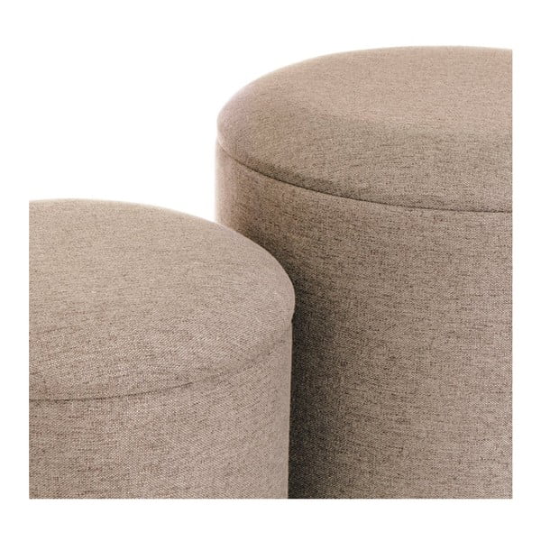 Šviesiai rudos spalvos pufai 2 vnt. – Casa Selección-image-2