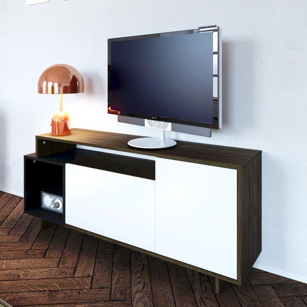 Baltas TV staliukas TemaHome Kube-image-1