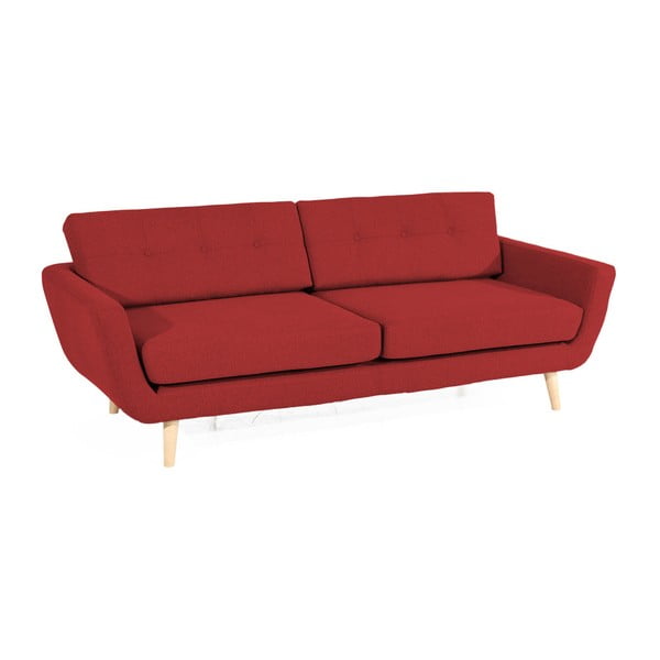 Raudona trivietė sofa Max Winzer Melvin