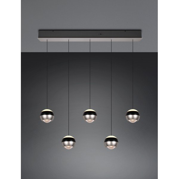 Juodos spalvos/sidabrinės spalvos kabantis šviestuvas LED Orbit – Trio Select-image-3