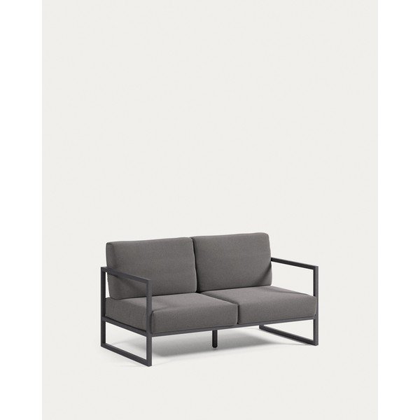 Tamsiai pilkos spalvos iš aliuminio sodo sofa Comova – Kave Home-image-4