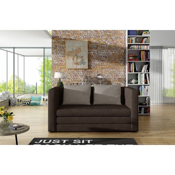 Rudos spalvos iš šenilinio audinio sulankstoma sofa 132 cm Neva – ELTAP-image-1