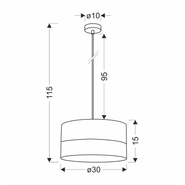 Kabantis šviestuvas baltos spalvos ø 30 cm su tekstiliniu gaubtu/iš faneros Bianco – Candellux Lighting-image-2
