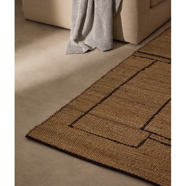 Apverčiamas/rankų darbo natūralios spalvos iš džiuto kilimas 200x300 cm Velira – Kave Home-image-2