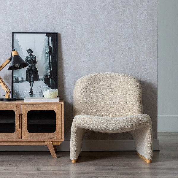 Smėlio spalvos iš boucle krėslas – Ixia-image-1