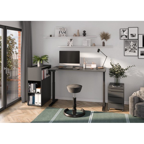 Elektra reguliuojamas aukštis rašomasis stalas iš ąžuolo 80x160 cm – Germania-image-3
