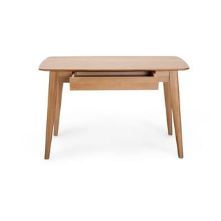 Rašomasis stalas su stalčiais ir ąžuolinėmis kojomis Unique Furniture Rho, 120 x 60 cm