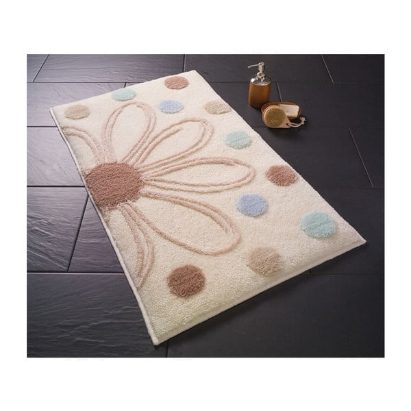 Smėlio spalvos "Confetti" vonios kilimėliai "Alinda" vonios kilimėlis, 70 x 120 cm