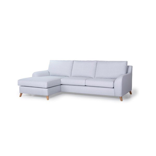 Šviesiai pilka sofa su kairiuoju šoniniu šezlongu "Scandic Lewis-image-2