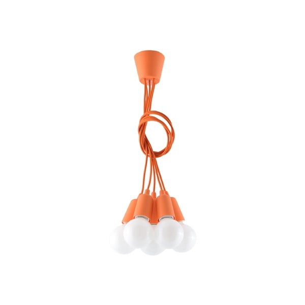 Kabantis šviestuvas oranžinės spalvos ø 25 cm Rene – Nice Lamps