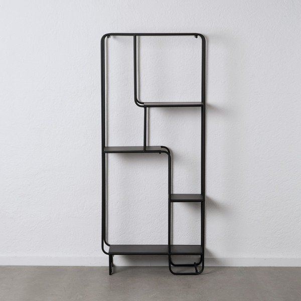 Iš metalo pastatoma lentyna juodos spalvos 76x180 cm Sleco – Ixia-image-2