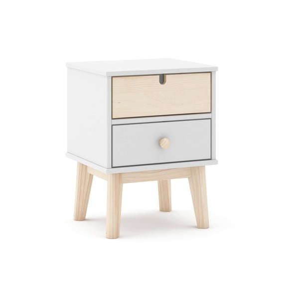 Baltas vaikiškas naktinis staliukas Estefania - Marckeric-image-2