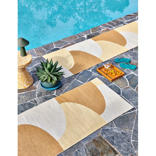 Ochros spalvos lauko kilimas 70x270 cm Hill Ochre Pale Yellow – Pappelina-image-4