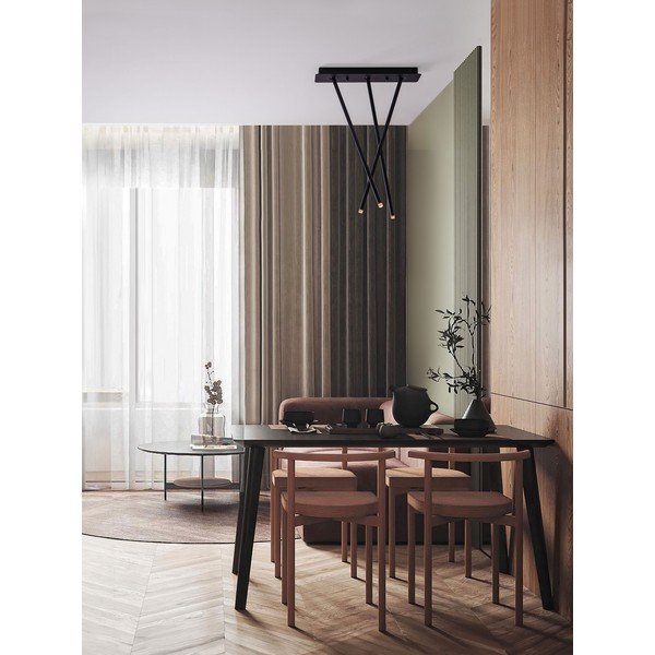 Matinės juodos spalvos iš aliuminio lubinis šviestuvas LED su sulankstoma konstrukcija 10x45 cm Stilvi – Nova Luce-image-1