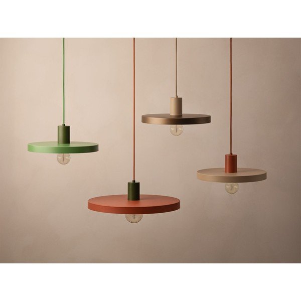 Smėlio spalvos iš metalo kabantis šviestuvas ø 30 cm Ori – Micadoni -image-1