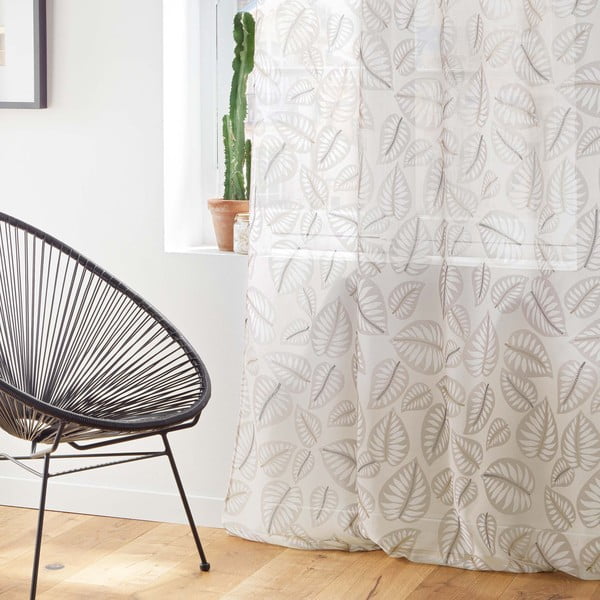 Permatoma užuolaida smėlio spalvos 140x280 cm Alma – douceur d'intérieur-image-3