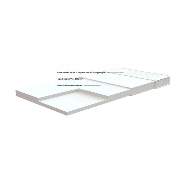 Vaikiškas čiužinys iš porolono Vipack Cool, 90 x 200 cm-image-2