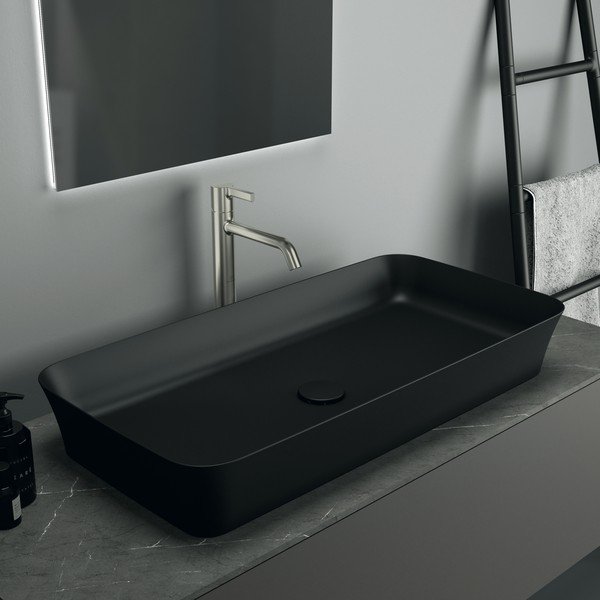 Matinės juodos spalvos kamštis kriauklei ø 7 cm Ipalyss – Ideal Standard-image-1