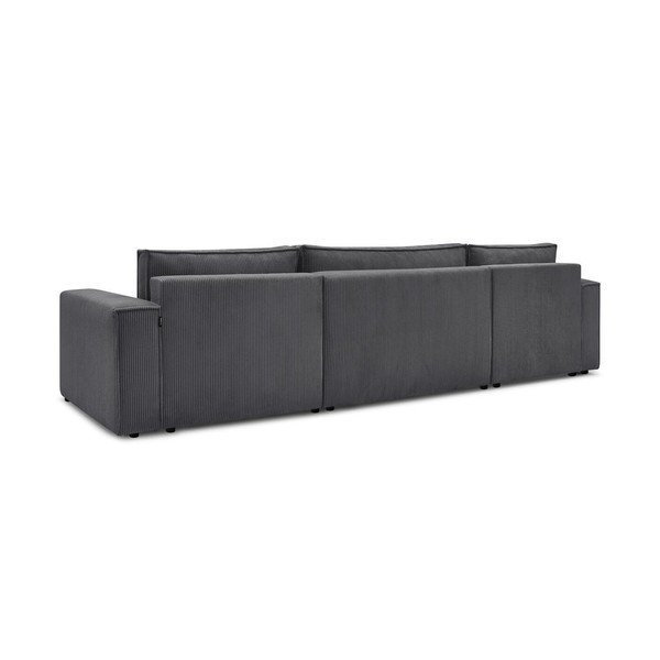 Taupe spalvos iš kordinio velveto sulankstoma kampinė sofa („U“ formos) Nihad – Bobochic Paris-image-4