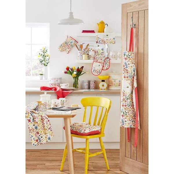 Rankšluostėlių, prijuostės ir puodų laikiklio rinkinys 5 vnt. Bee Happy – Cooksmart ®-image-1