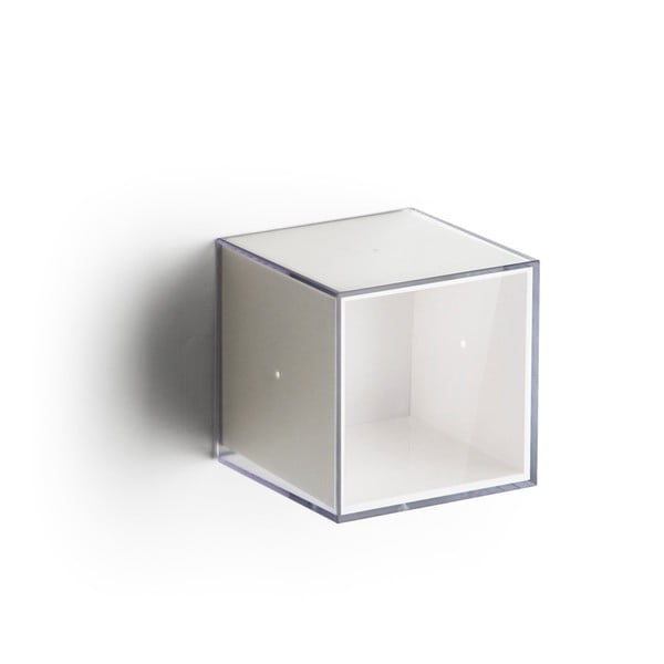 Balta sieninė dėžutė (uždara) su permatomu dangčiu "Qualy Pixel Cube