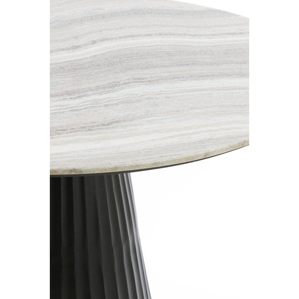 Su marmuriniu stalviršiu apvalios formos valgomojo stalas ø 100 cm Rianne – Light & Living-image-2