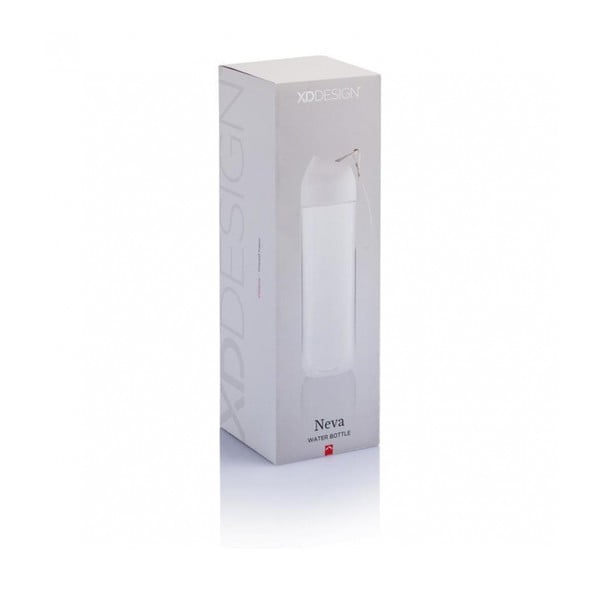 Pilkos ir baltos spalvos vandens buteliukas XD Design Neva, 450 ml-image-4