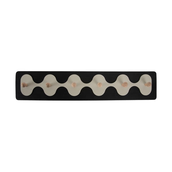 Juodos spalvos sieninė lentyna 60 cm Rizar  – PT LIVING