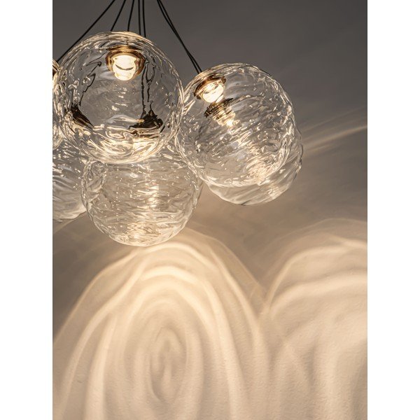 Žalvario spalvos iš stiklo kabantis šviestuvas LED su pritemdymo funkcija ø 42 cm Blazik – Nova Luce-image-1