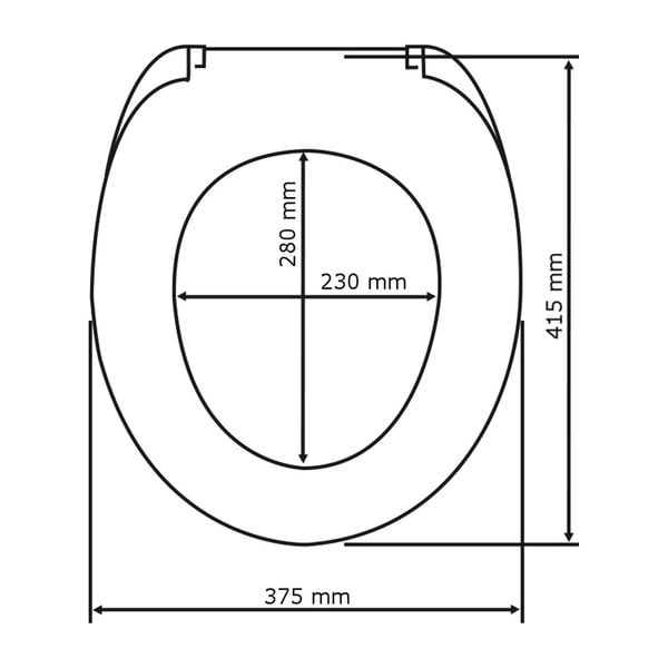 Pilkos spalvos lengvai užsidaranti tualeto sėdynė Wenko Samos, 44,5 x 37,5 cm-image-3