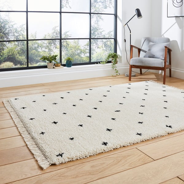 Juodai baltas kilimas Think Rugs Boho Dots, 120 x 170 cm-image-2