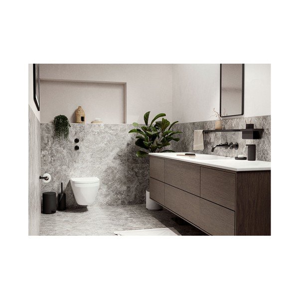 Juoda šiukšliadėžė su pedalu Zone Rim, 3 l-image-1