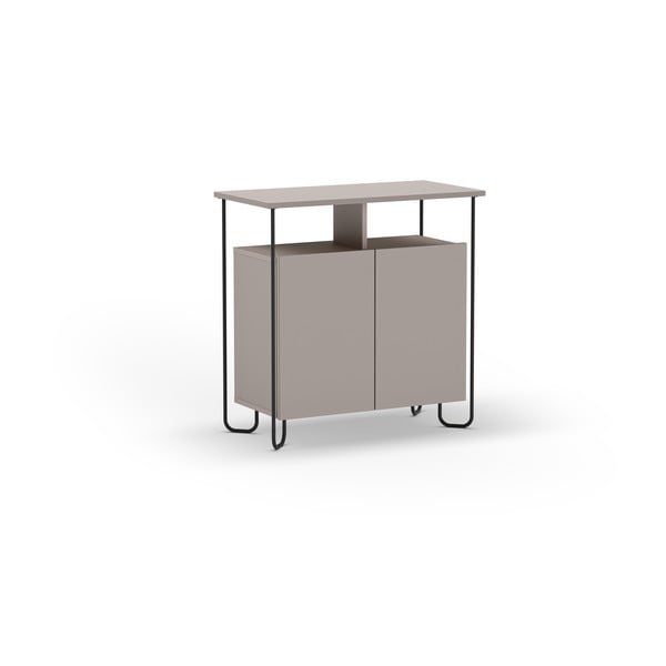 Spintelė pilkos spalvos/smėlio spalvos 80x80 cm Dilly – Marckeric-image-1