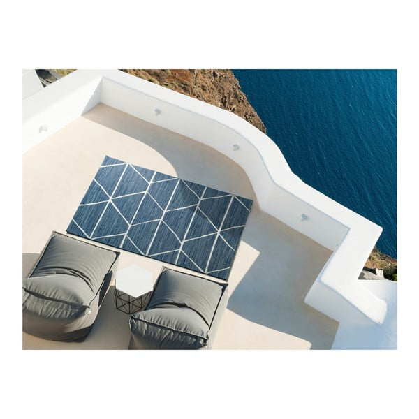 Mėlynas lauko kilimas Universal Elba Geo, 60 x 110 cm-image-2